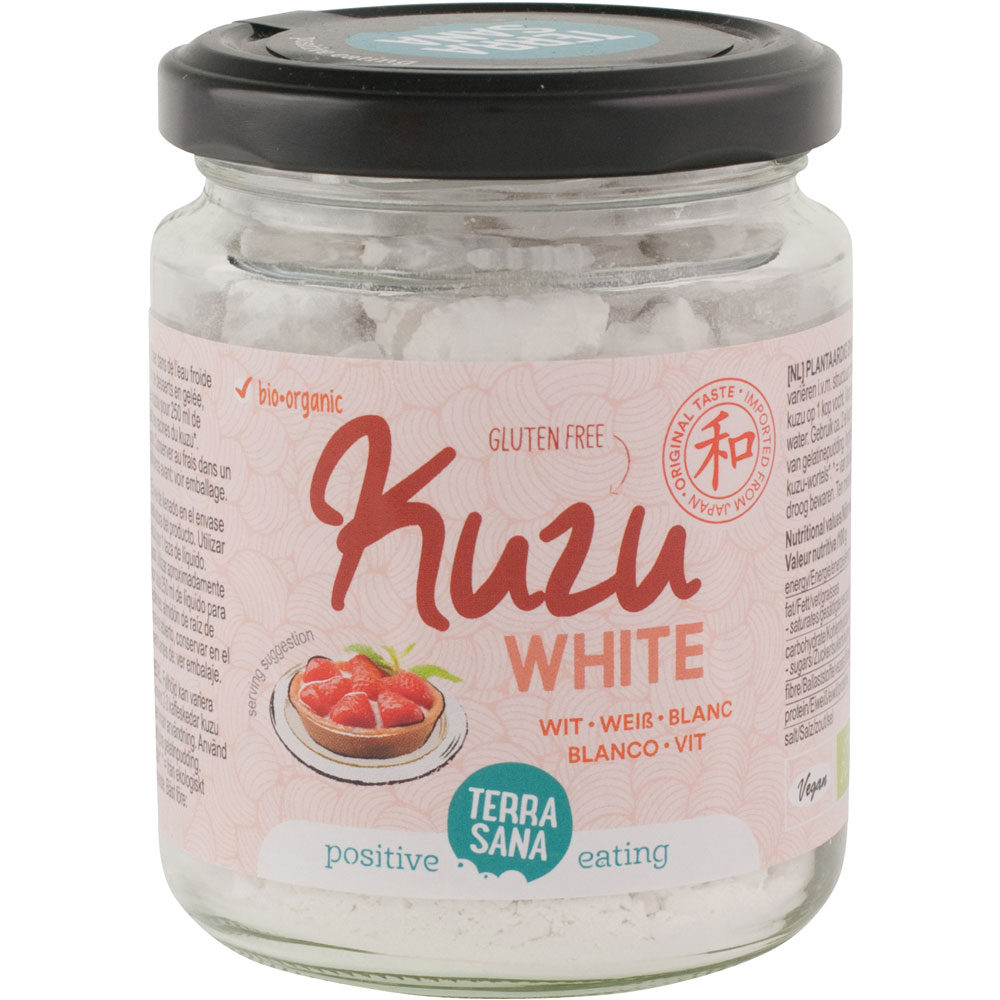 3er-SET Bio Kuzu weiß, in Stückchen, 125g Schraubglas TerraSana - Bild 1