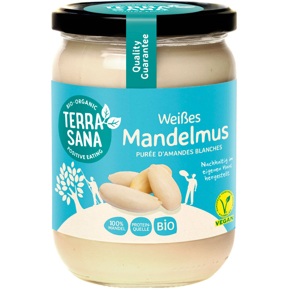 3er-SET Bio Mandelmus weiss, 500g Schraubglas TerraSana - Bild 1