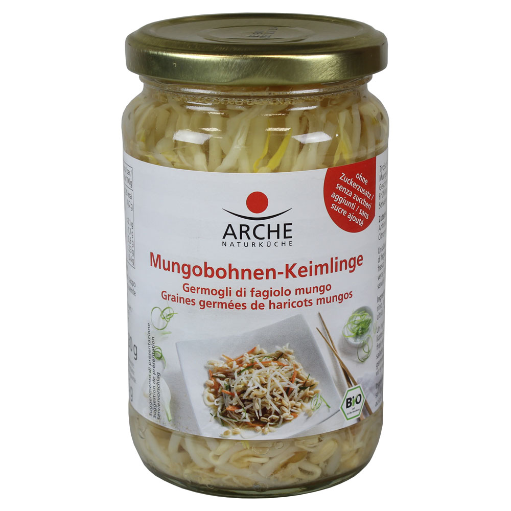 3er-SET Bio Mungobohnen-Keimlinge im Glas 330g Arche - Bild 1