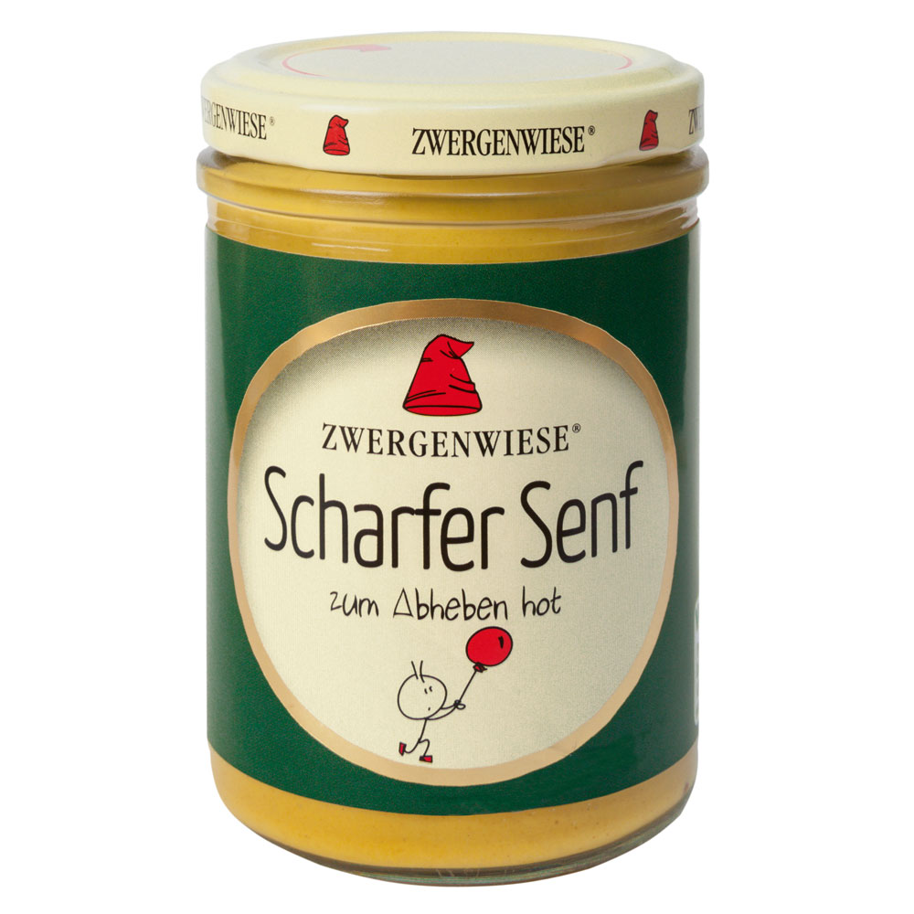 3er-SET Bio Scharfer Senf 160ml Zwergenwiese - Bild 1