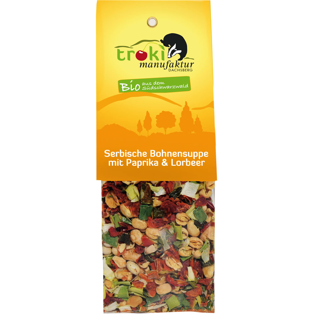 3er-SET Bio Serbische Bohnensuppe mit Paprika und Lorbeer 100g Troki Manufaktur - Bild 1