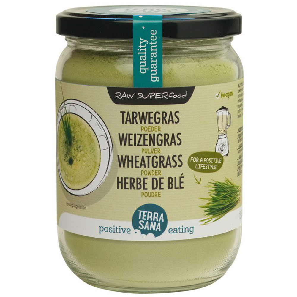 3er-SET Bio Weizengras Pulver, 130g Schraubglas TerraSana - Bild 1