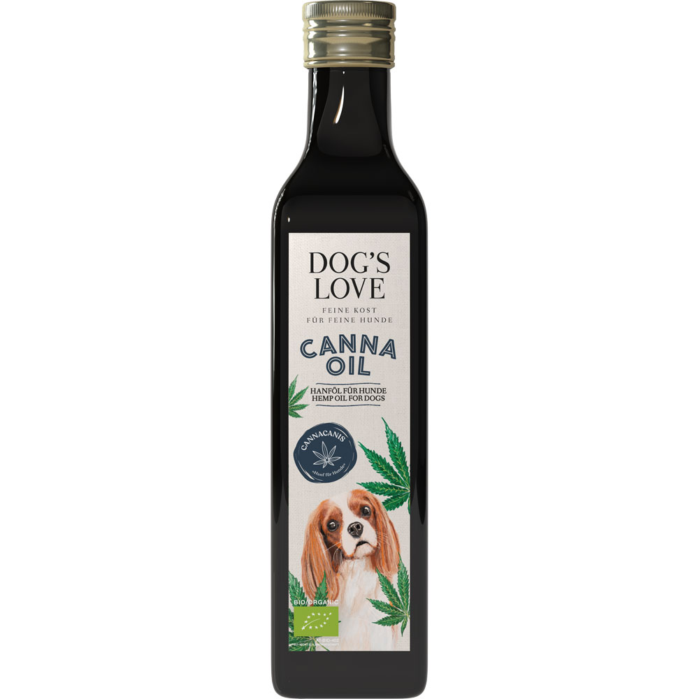 3er-SET Ergänzungsfutter Bio Hanföl 250ml Dog's Love - Bild 1