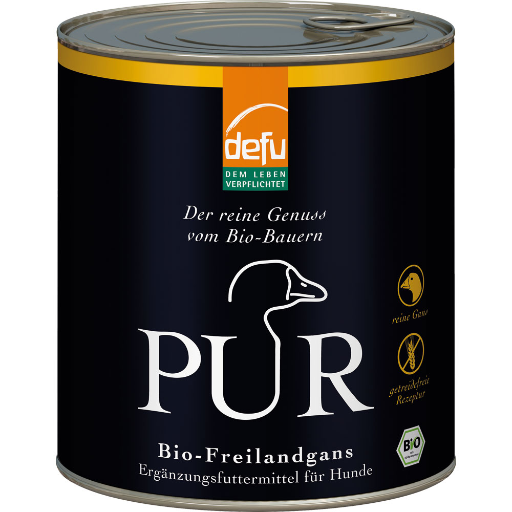 3er-SET Ergänzungsfutter Hund&Katze Bio-Freilandgans PUR 800g defu - Bild 1