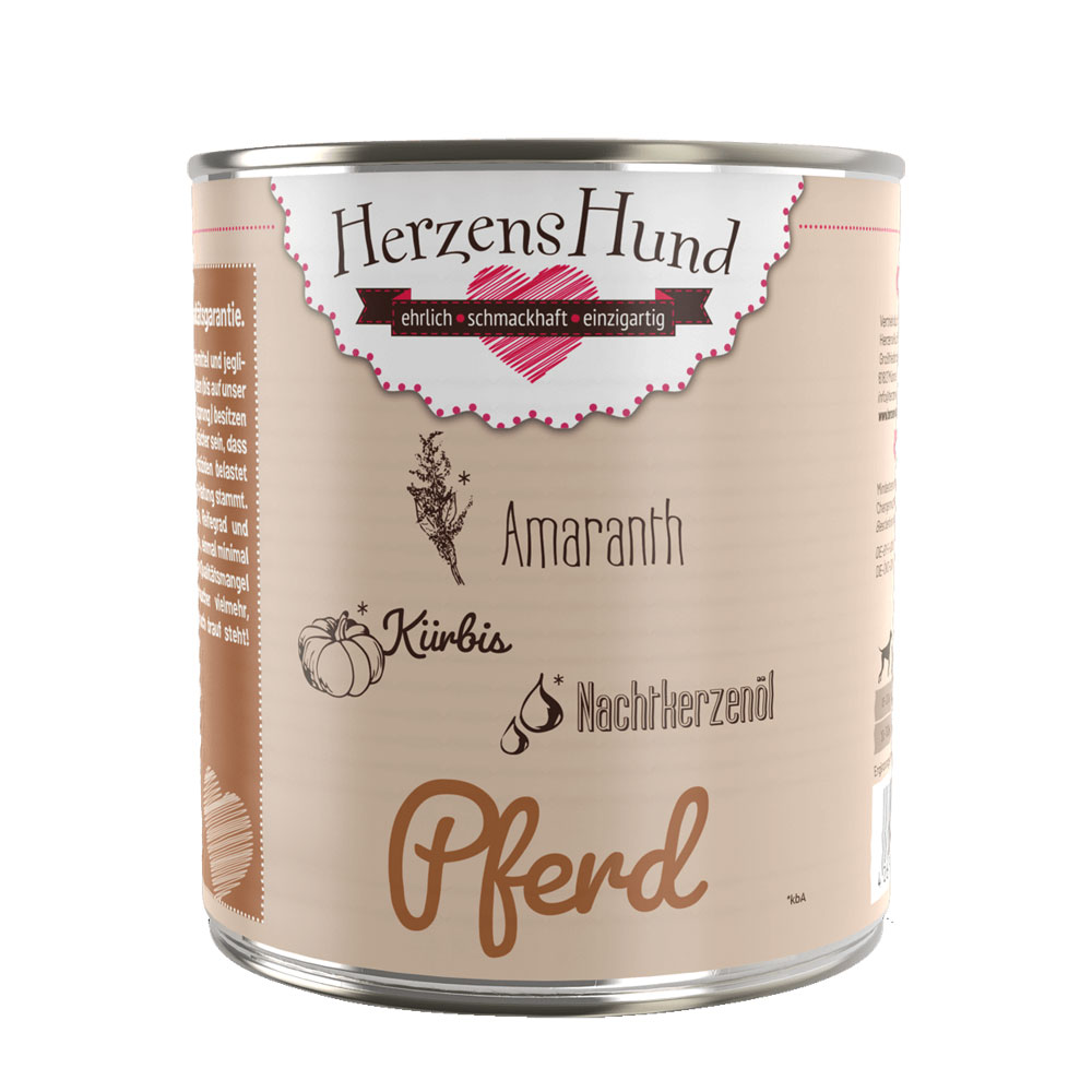 3er-SET Pferd, K&uuml;rbis NICHT BIO Erg&auml;nzungsfutter Hund 800g HerzensHund - Bild 1