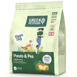 3er-SET Vega Hund Trockenfutter GPF Dog Potato & Pea NICHT BIO 900g Green Petfood - Bild 1