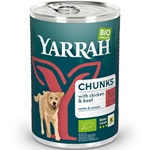 4er-SET Bio Hundefutter Bröckchen Huhn mit Rind und Brennessel 405g Yarrah - Bild 1