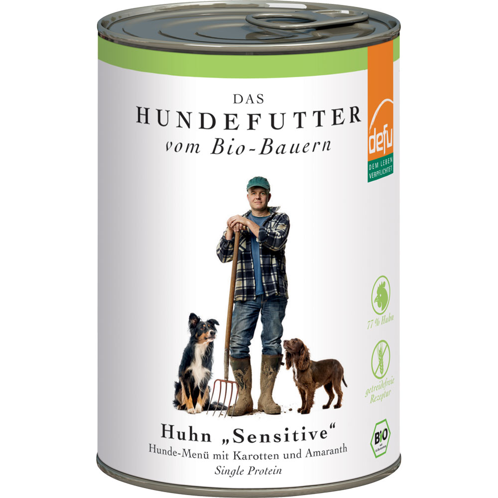 4er-SET Bio Hundefutter Huhn 410g Defu - Bild 1