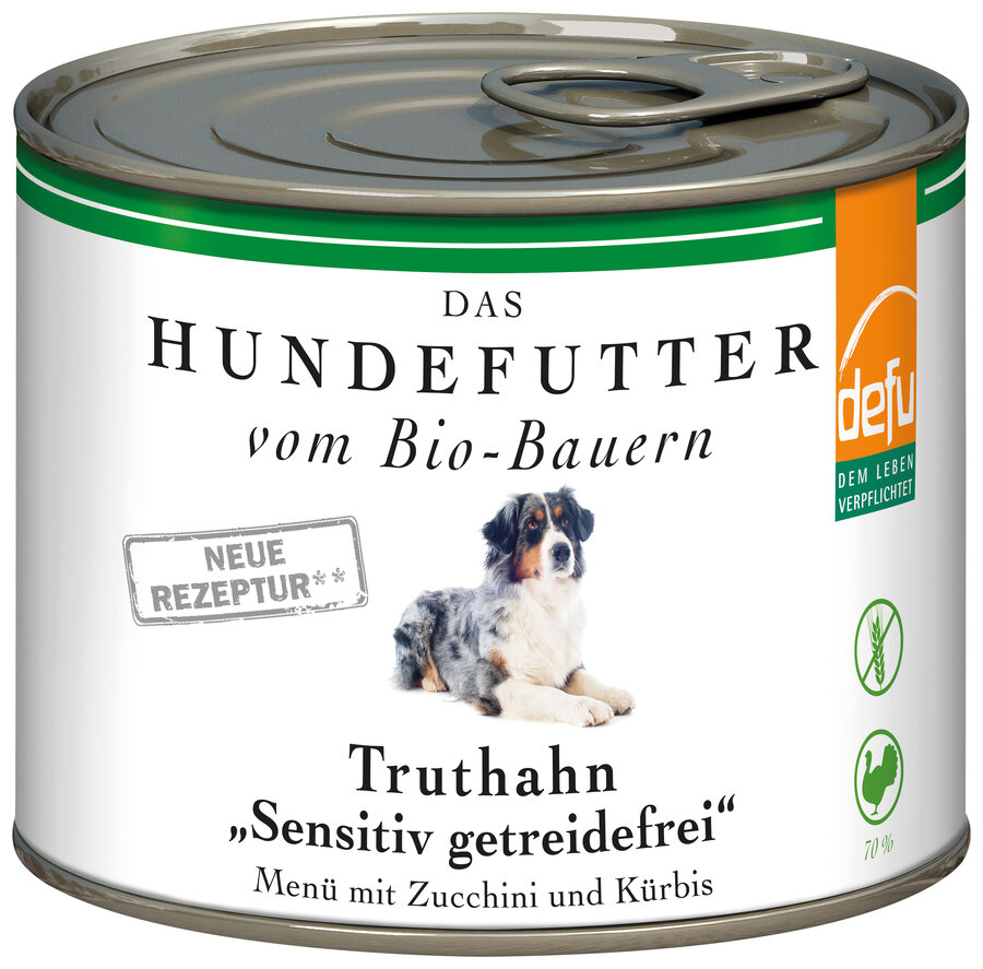 4er-SET Bio Hundefutter Truthahn Sensitiv getreidefrei 200g defu - Bild 1
