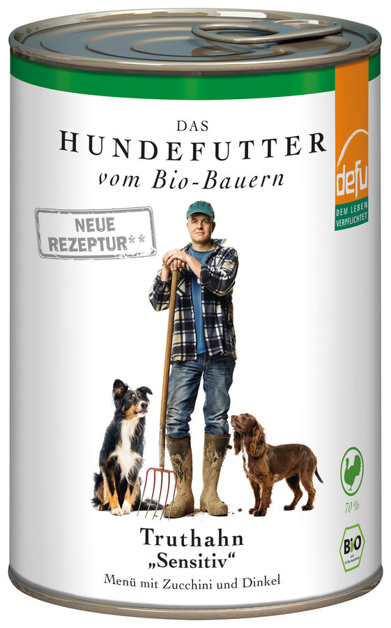 4er-SET Bio Hundefutter Truthahn Sensitive 400g defu - Bild 1