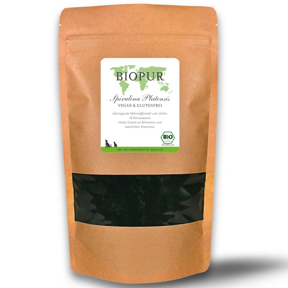 4er-SET Bio Nahrungsergänzung Spirulina Platensis Pulver 500g Bio Pur - Bild 1