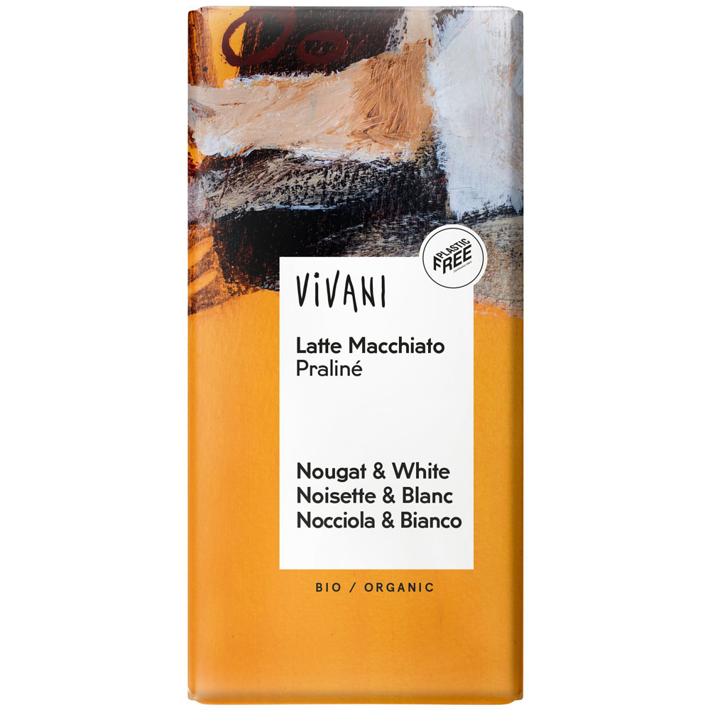 4er-SET Bio Schokolade  Latte Macchiato Praline 100g Vivani - Bild 1