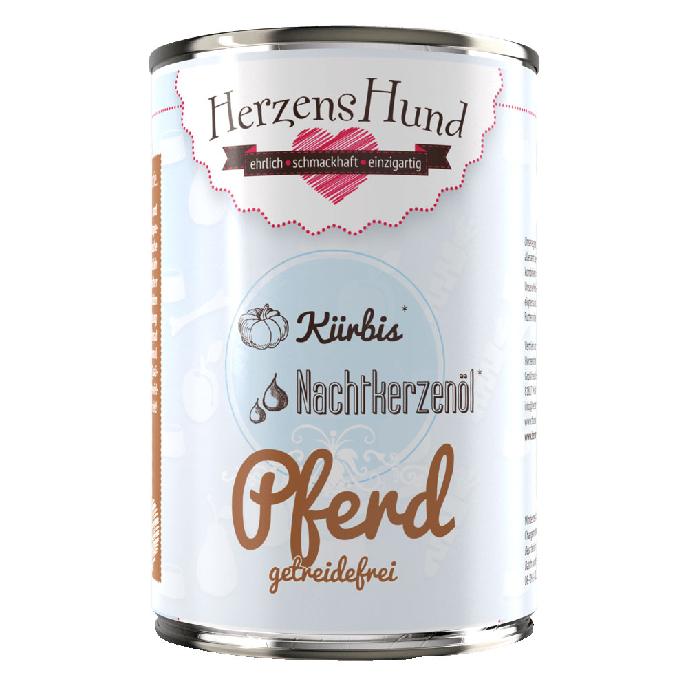 4er-SET Hunde-Erg.futter Feucht Pferd mit K&uuml;rbis NICHT BIO, getreidefrei 400 - Bild 1