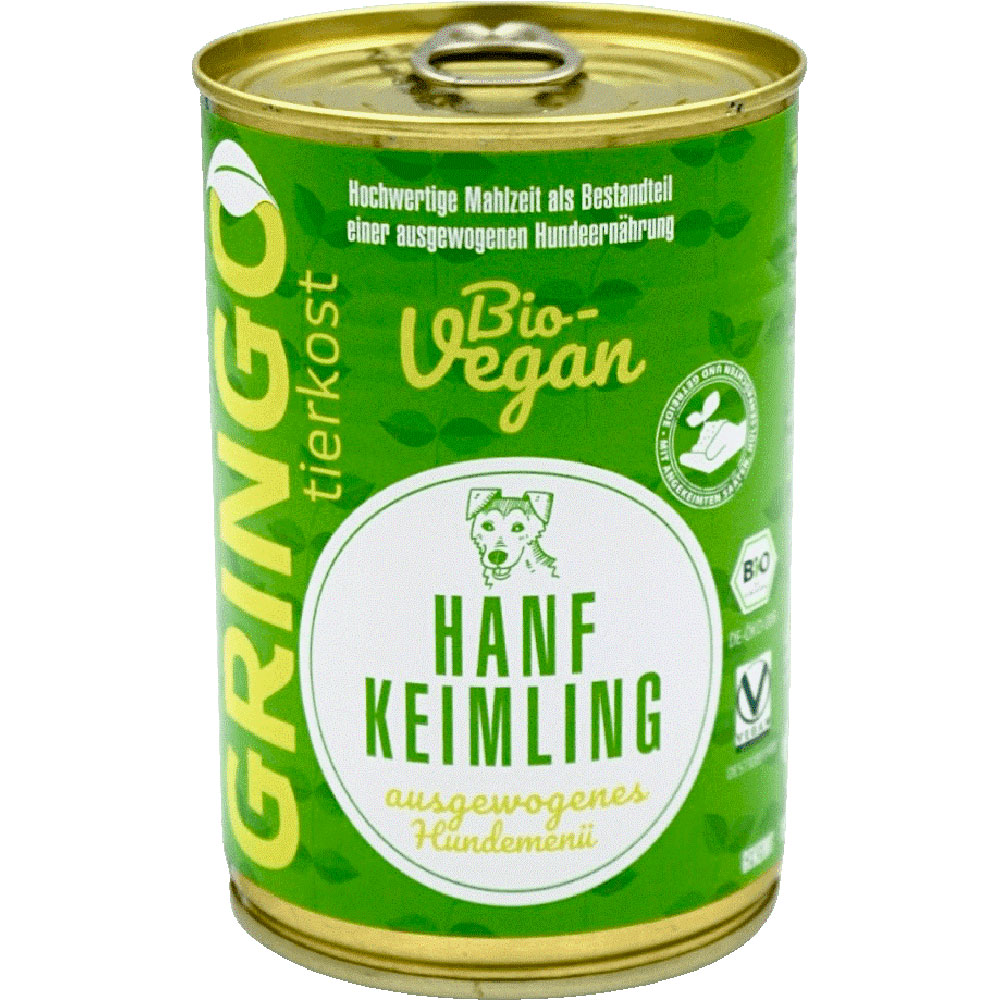 4er-SET Hunde Ergänzungsfutter Bio Hanf-Keimling, 400g Gringo - Bild 1