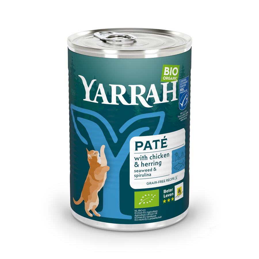 4er-SET Paté mit Fisch 400g Yarrah Bio Katzenfutter - Bild 1