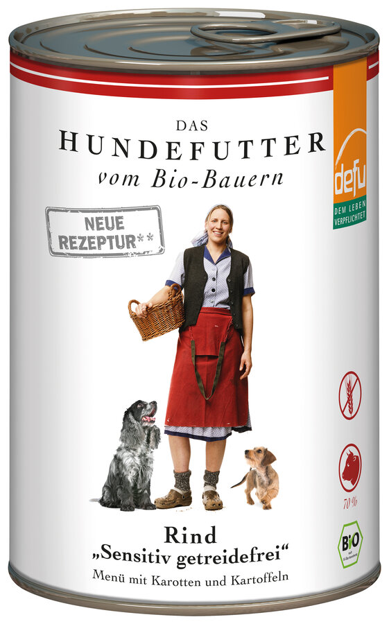 4er-SET Rind 410g Sensitiv Getreidefrei Bio Hundefutter defu - Bild 1