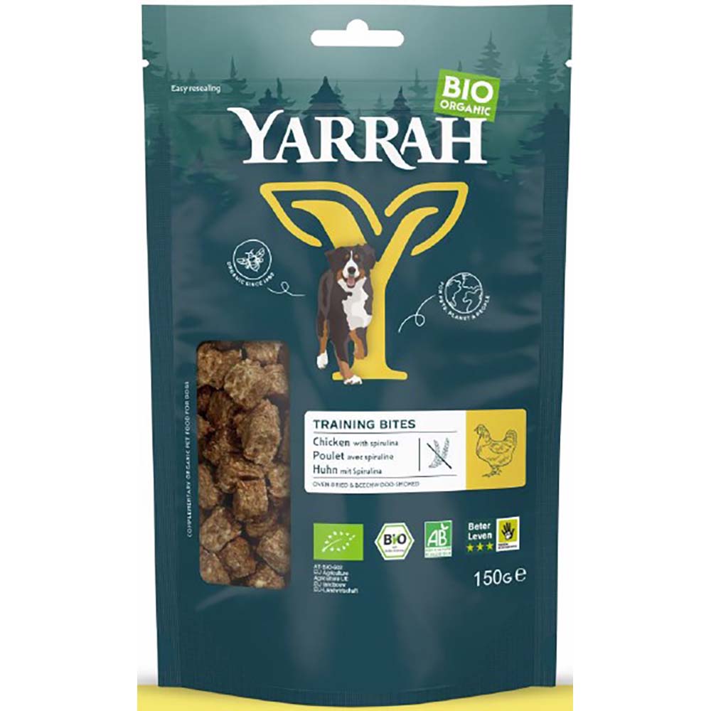 4er SET Training Bites ofengetrocknet Bio Hunde Snack 150g Yarrah - Bild 1