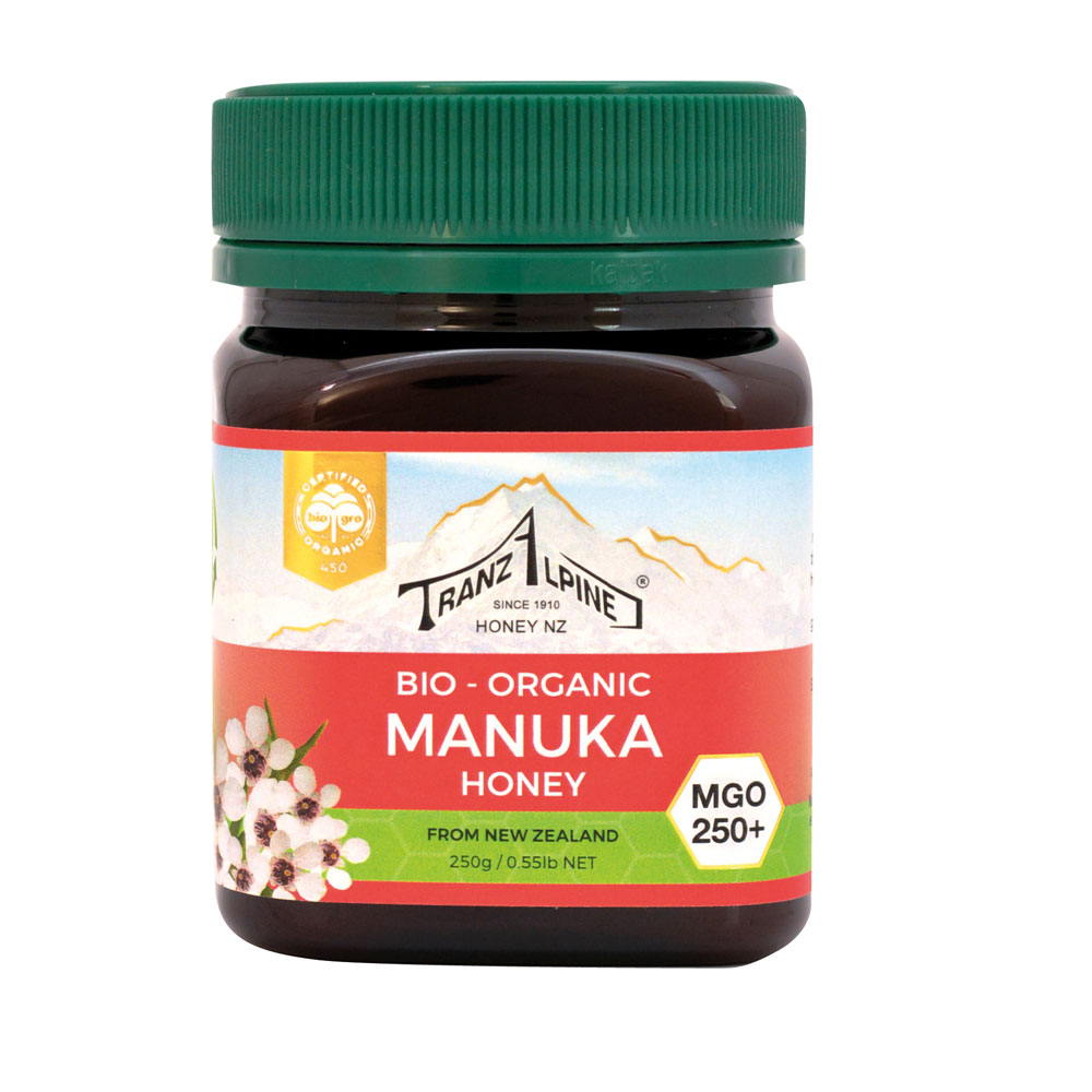 4er-SET TranzAlpine Bio Manuka Honig MGO 250+ 250g Hoyer - Bild 1