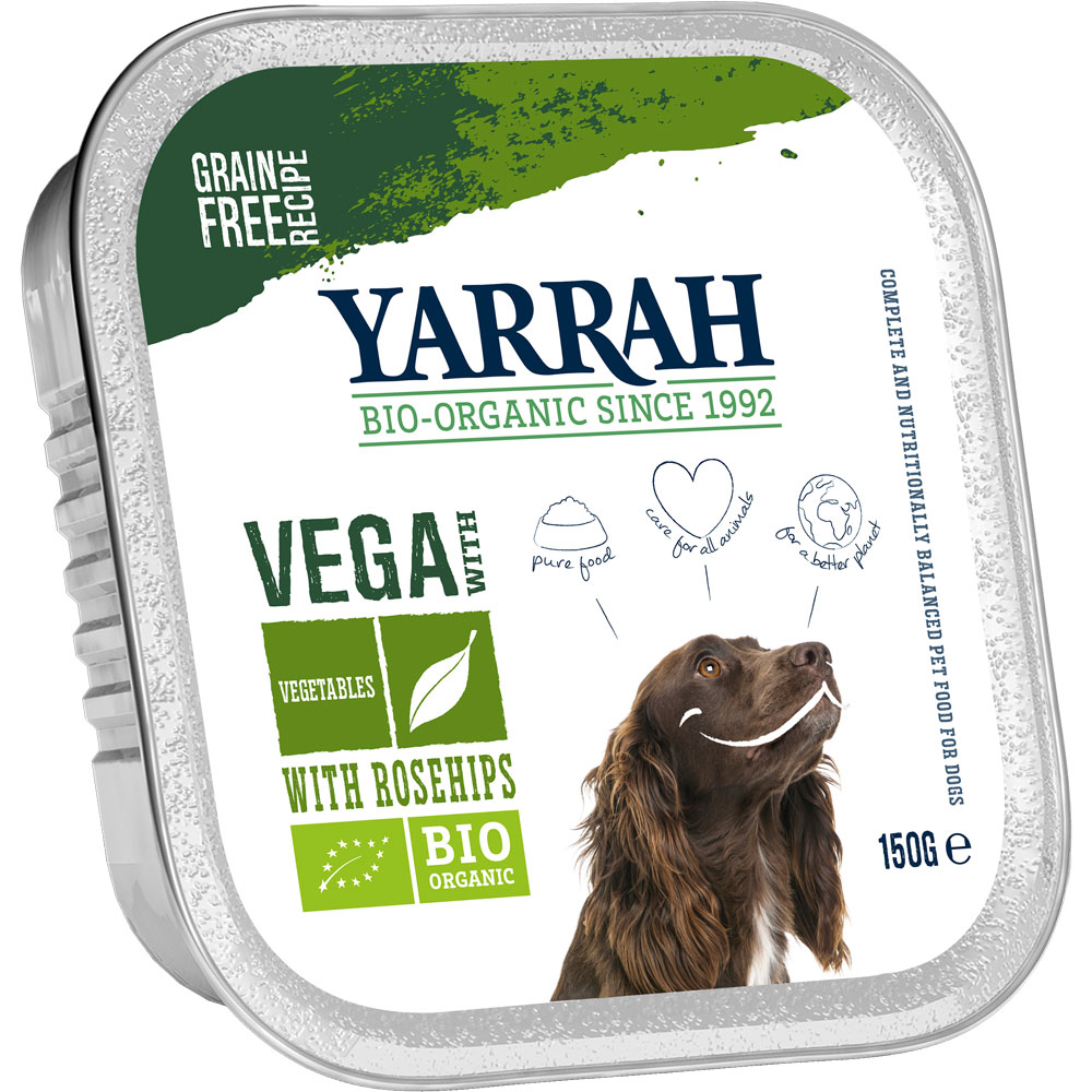 4er-SET Vegetarische Bröckchen mit Gemüse & Hagebutte150 g Yarrah Bio Hundef. - Bild 1