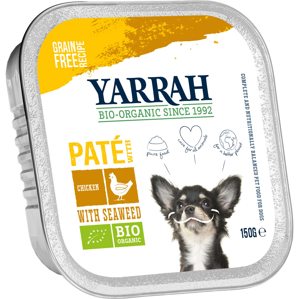 4er-SET Wellness-Paté Huhn Seetang 150g Yarrah Bio Hundefutter - Bild 1