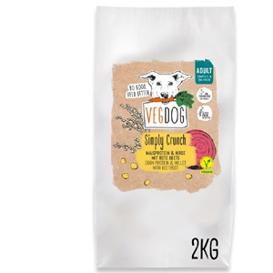 4er-VE Hunde Trockenfutter Vegan Simply Crunch NICHT BIO 2kg VEGDOG - Bild 1