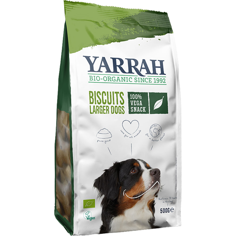 4er-VE Vegetarische Bio Hundekekse 500 g Yarrah - Bild 1