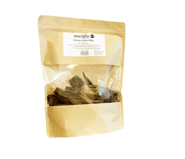 5er-SET Bio Hunde Snack Rinder-Leber 400g Snacktiko - Bild 1
