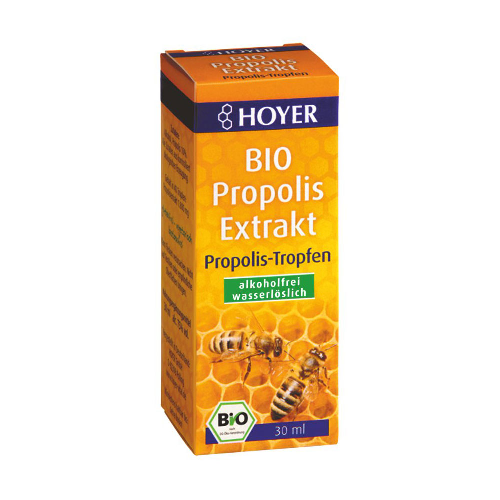 5er-VE Bio Propolis Extrakt, alkoholfrei, wasserlöslich, Tropf-Flasche 30ml Hoye - Bild 1