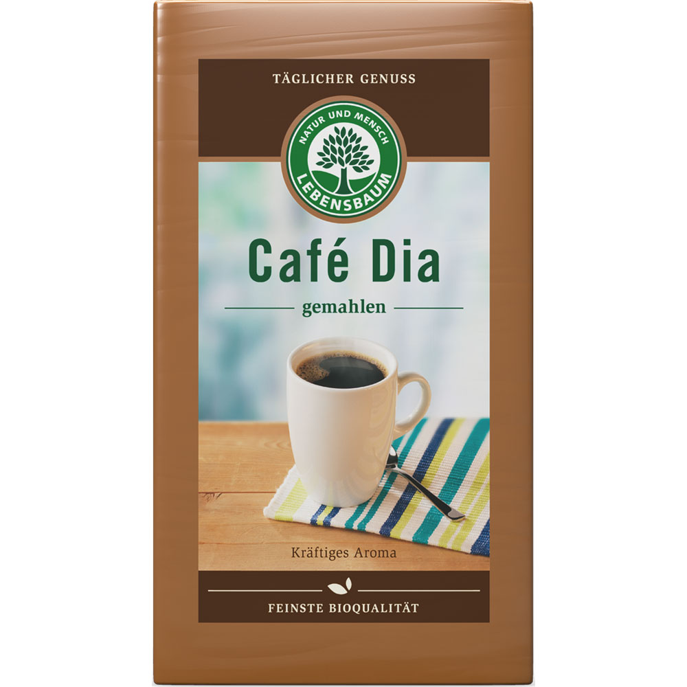 6er-SET Bio Kaffee Café Dia, gemahlen 500g Lebensbaum - Bild 1