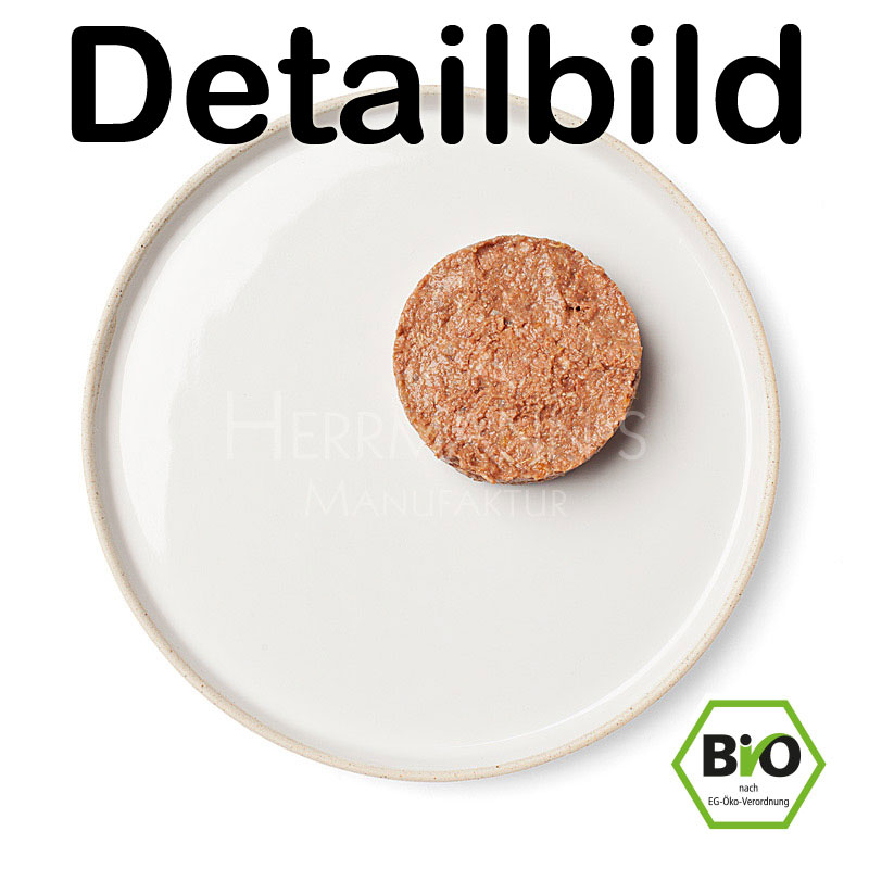 6er-SET Bio Katzenfutter Rind mit Quinoa und K&uuml;rbis  100g Herrmanns - Bild 2