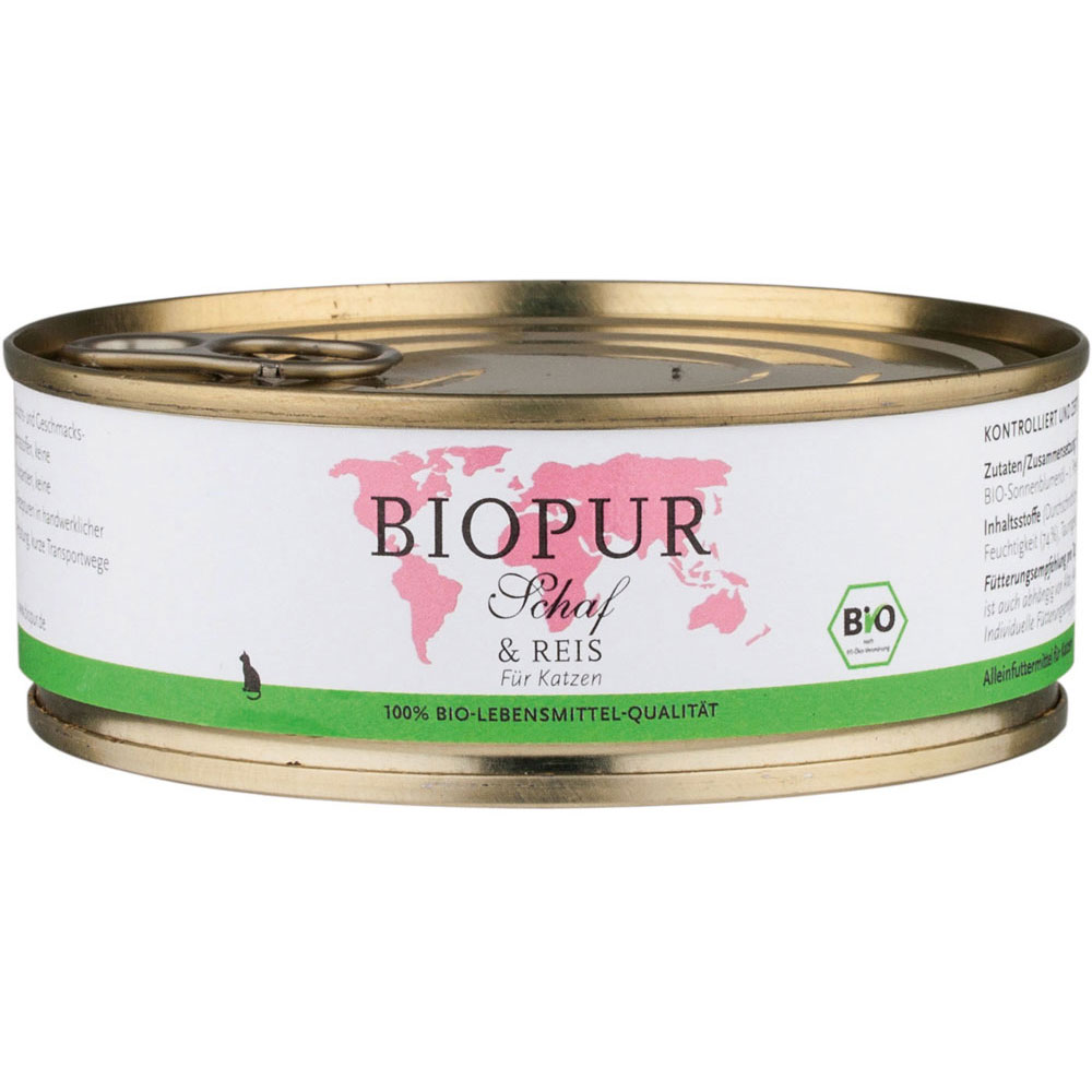 6er- SET Schaf & Reis Katze 200 g BioPur Bio Katzenfutter - Bild 1