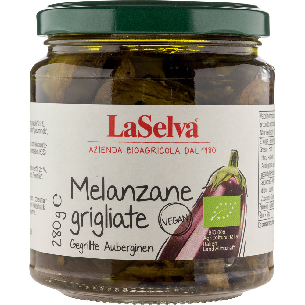 6er-VE Auberginen gegrillt  in Olivenöl  280g LaSelva - Bild 1