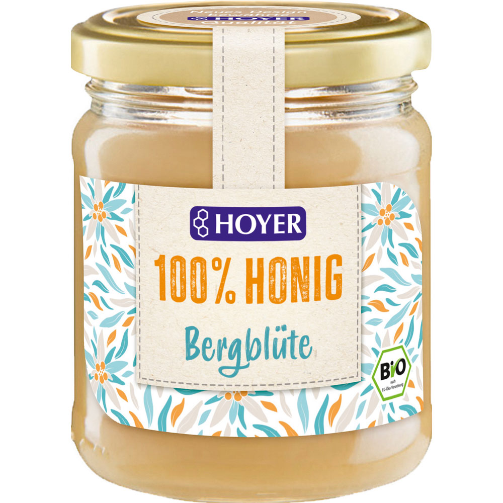 6er-VE Bergbl&uuml;tenhonig, feincremig, mild 250g Hoyer - Bild 1