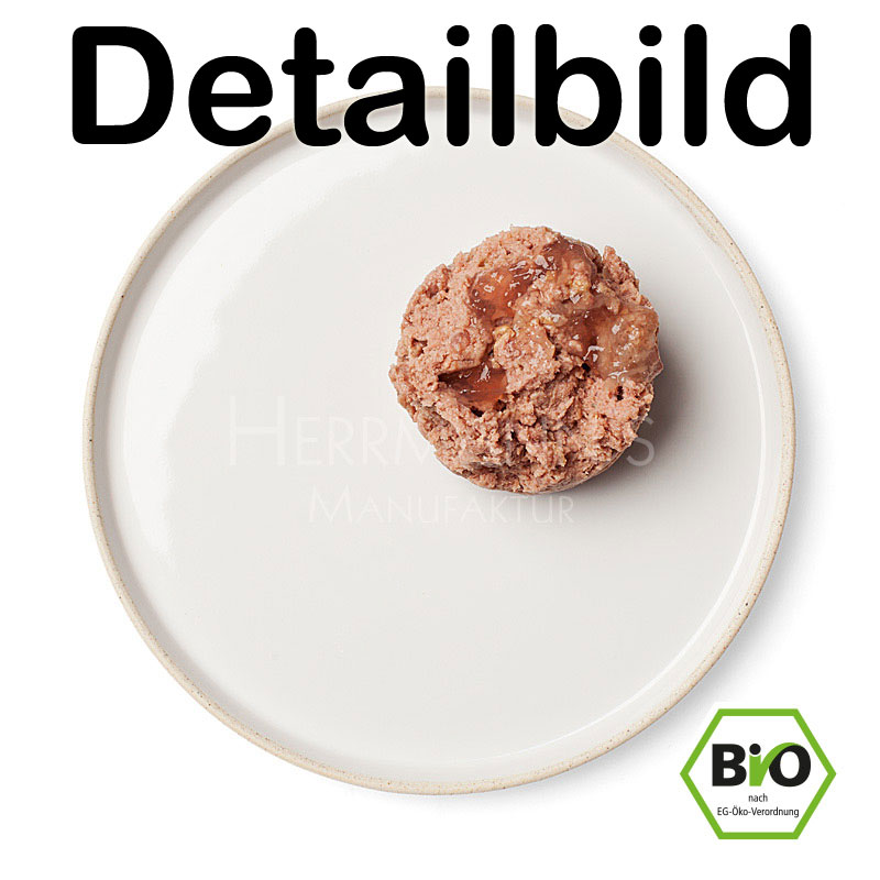 6er-VE Bio Erg&auml;nzungsfutter f&uuml;r Hunde/Katzen 100% Ente 400g Herrmanns - Bild 2