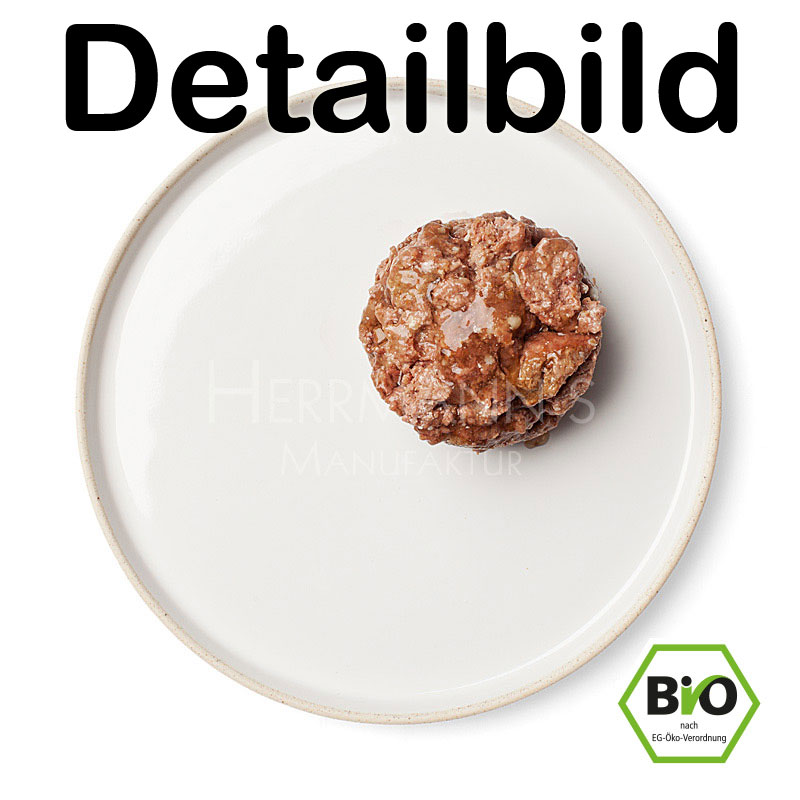 6er-VE Bio Erg&auml;nzungsfutter f&uuml;r Hunde/Katzen 100% Rind 400g Herrmanns - Bild 2