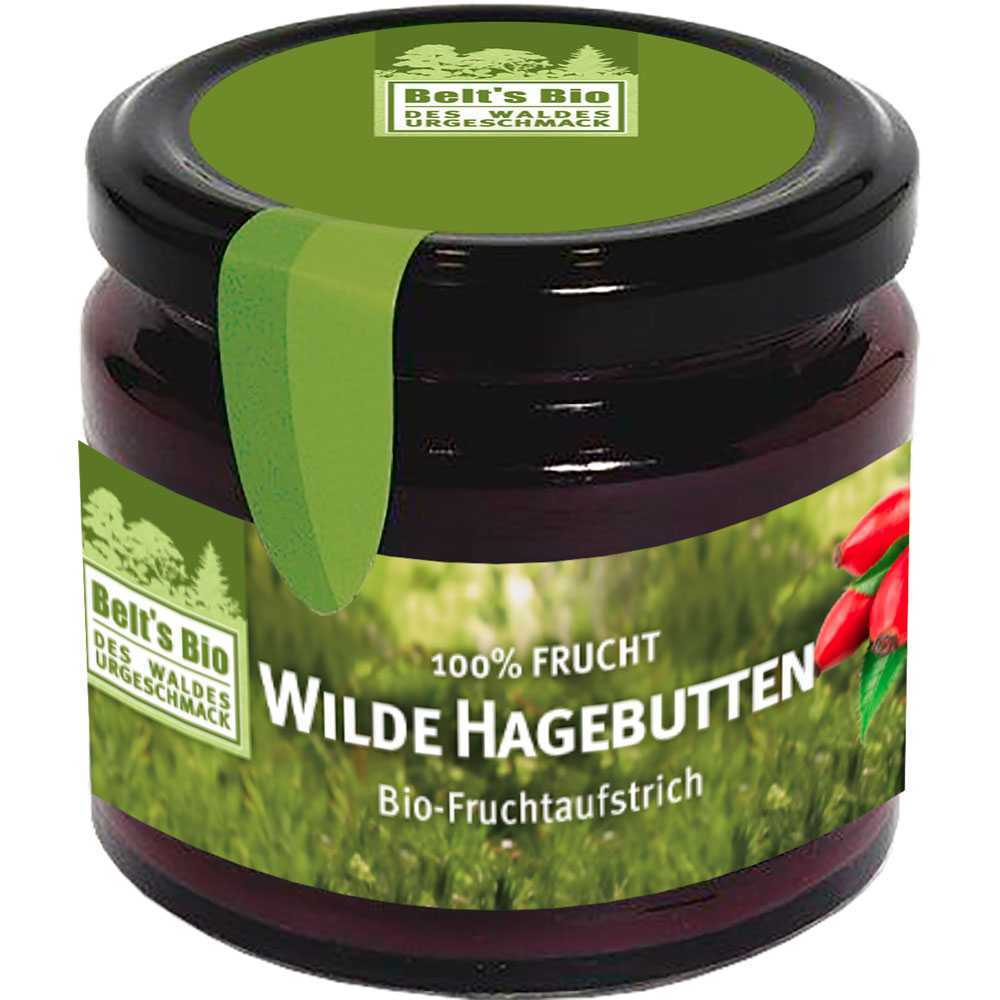 6er-VE Bio Fruchtaufstrich Wilde Hagebutte, 200 g Belts - Bild 1