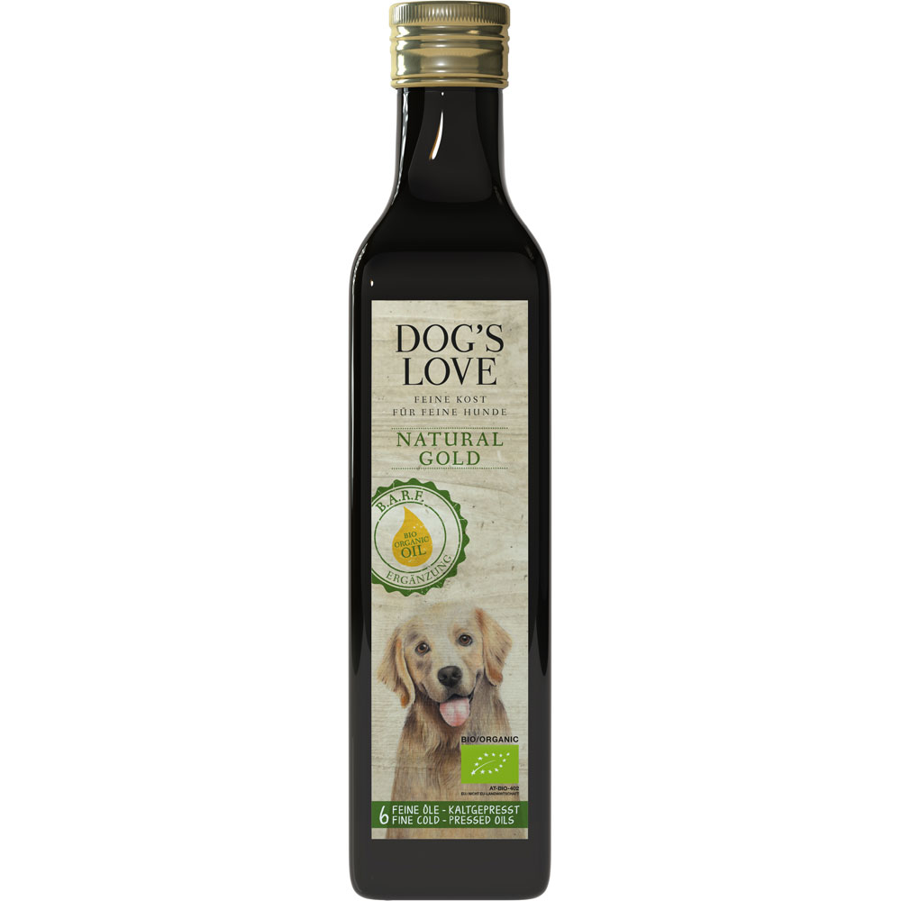 6er-VE Bio Ölmischung Natural Gold 250ml Dog's Love - Bild 1