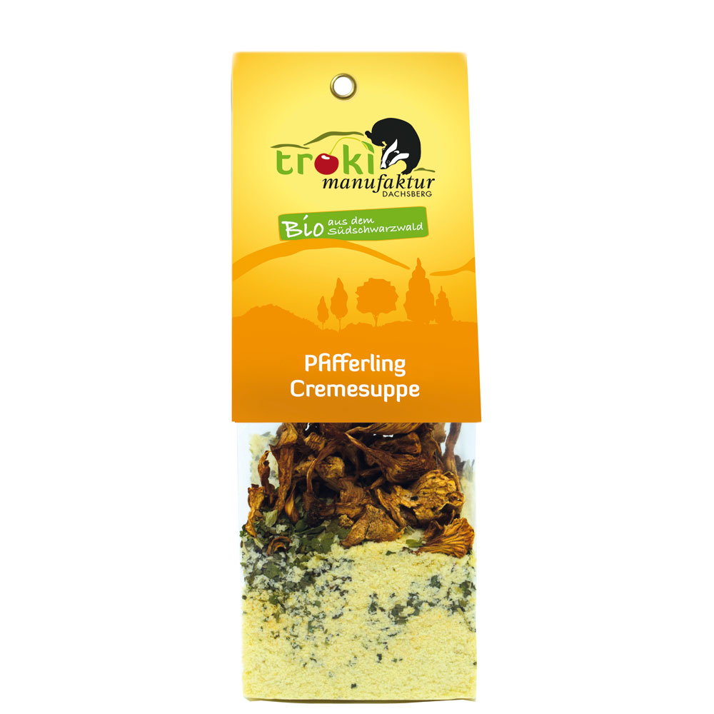 6er-VE Bio Pfifferling Cremesuppe, 75g Troki - Bild 1