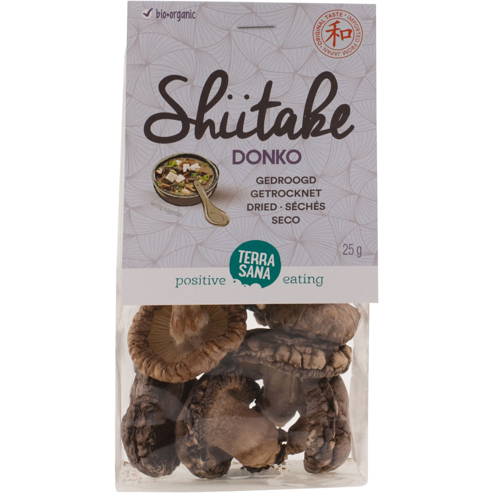 6er-VE Bio Shiitake Donko, 25g TerraSana - Bild 1