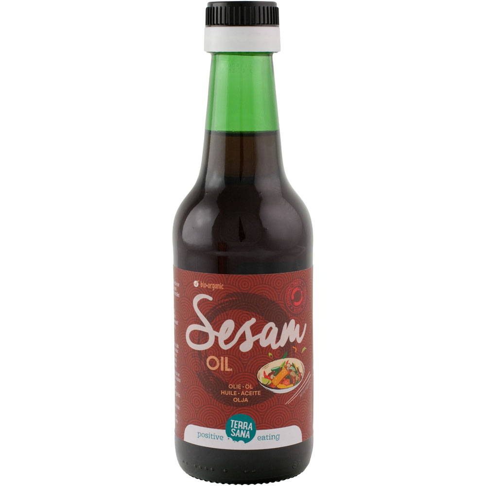 6er-VE Geröstetes Bio Sesamöl, 250ml Flasche TerraSana - Bild 1