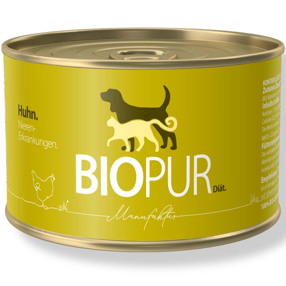 6er-VE Nieren-Erkrankungen 400g BIOPUR Bio Diätfutter für Hunde - Bild 1