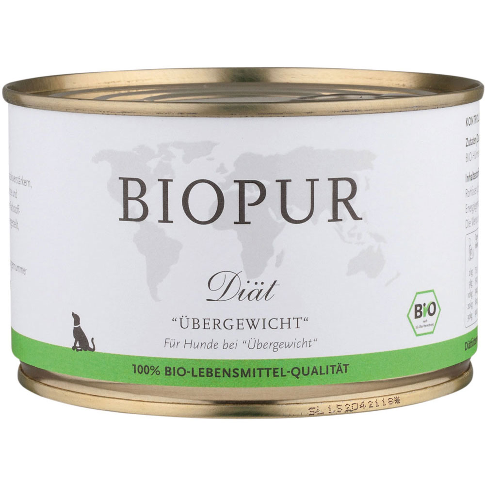 6er-VE Übergewicht 400g BIOPUR Bio Diätfutter für Hunde - Bild 1