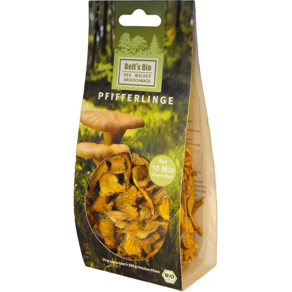 8er-VE Bio Pfifferlinge getrocknet 20g Belts - Bild 1