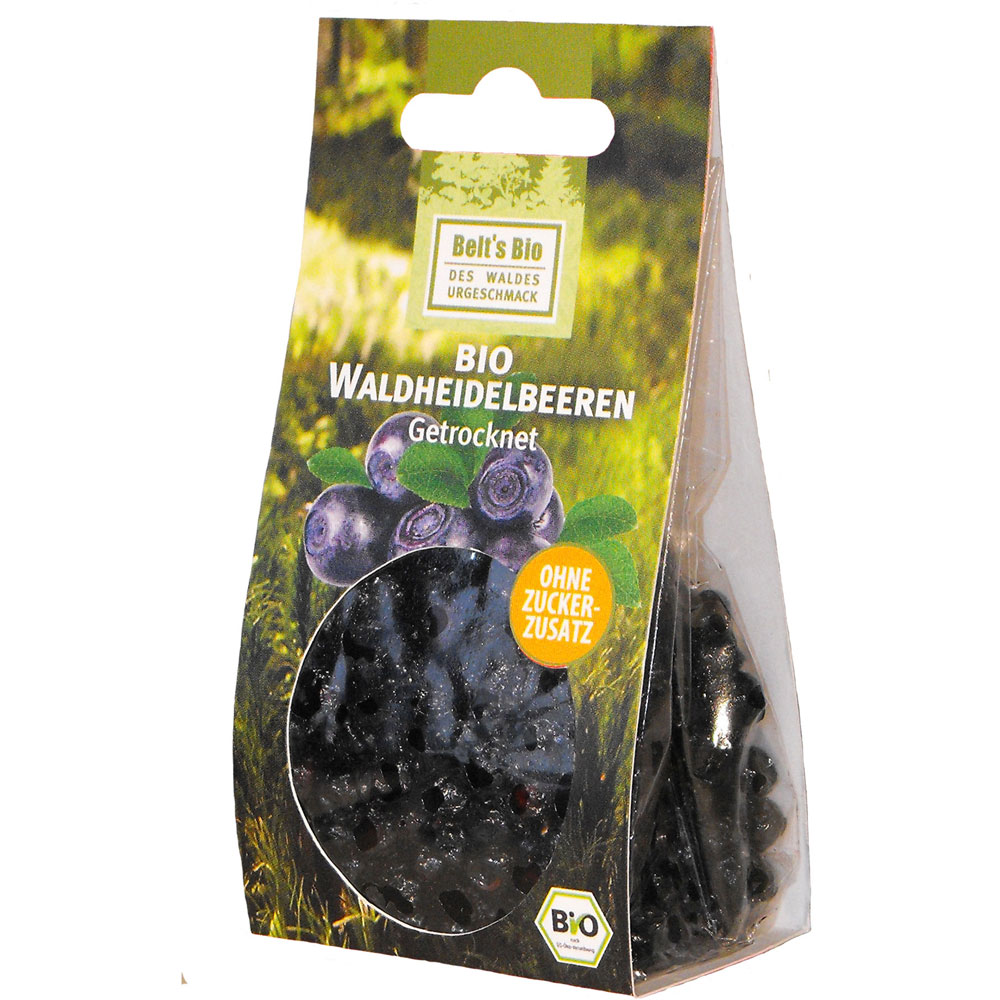 8er-VE Bio Waldheidelbeeren getrocknet 70g Belts - Bild 1