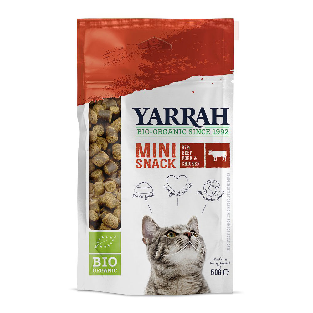 AGLDU 2 mal 10er-VE Bio Mini Snack für Katzen 50g Yarrah - Bild 1