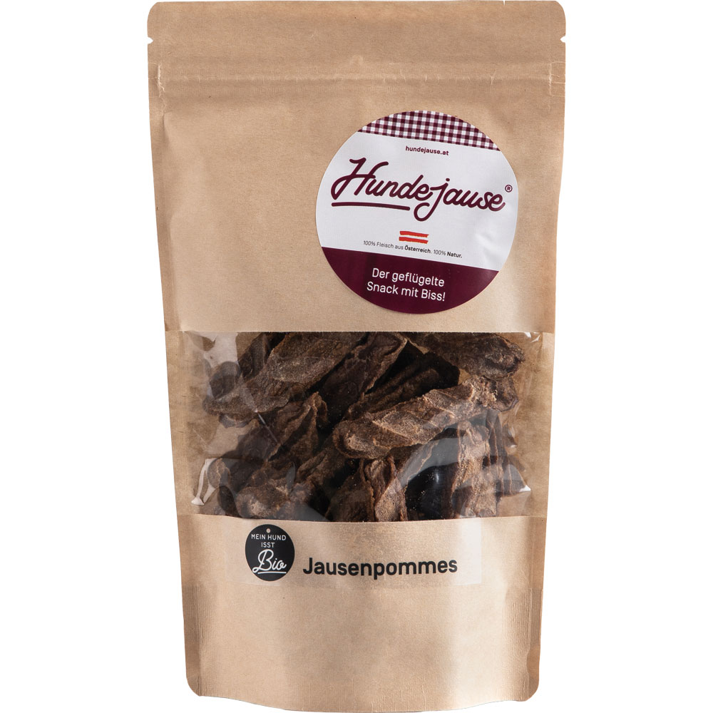Artnr jetzt  7369220E benutzen jetzt 150g       Bio Hundeleckerli Jausenpommes 200g Hundejause - Bild 1