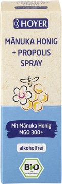 BIO Manuka Honig + Propolis Spray, alkoholfrei 20ml Hoyer - Bild 1