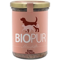 Bio Ente mit Zucchini & K&uuml;rbis Hund Nass-Alleinfutter 400g Biopur - Bild 1