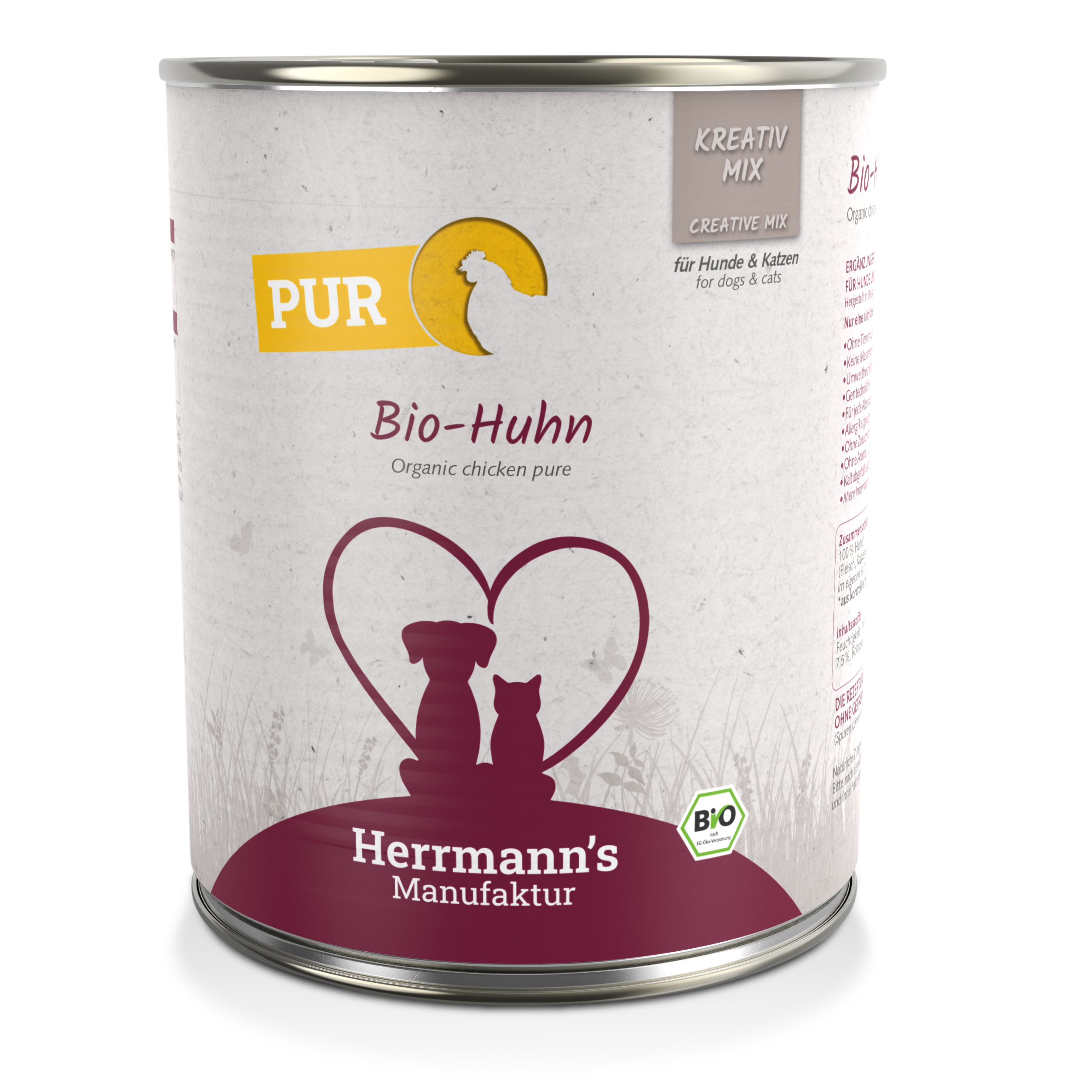 Bio Ergänzungsfutter für Hunde/Katzen 100% Huhn 800g Herrmanns - Bild 1