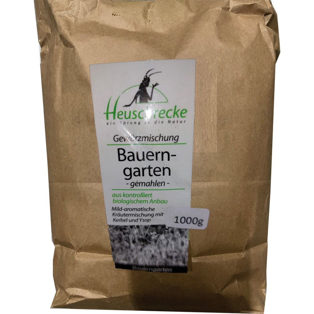 Bio Gewürz Bauerngarten Mischung, grob, 1kg Heuschrecke - Bild 1